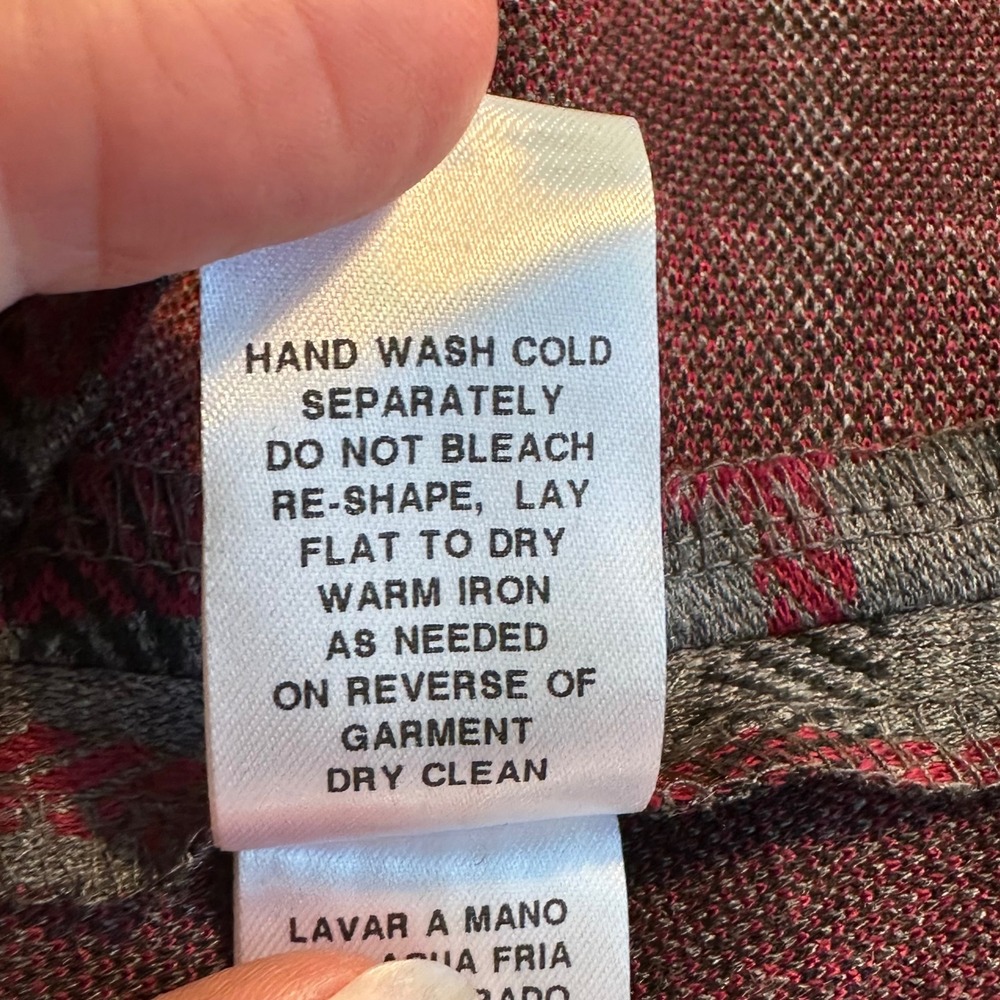 Maggy London Sleeveless Fit and Flare Dress Size 10 Gray Red Plaid Career NEW - Picture 9 of 9